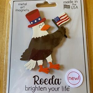 Roeda Studios Handpainted Patriotic Eagle Magnet